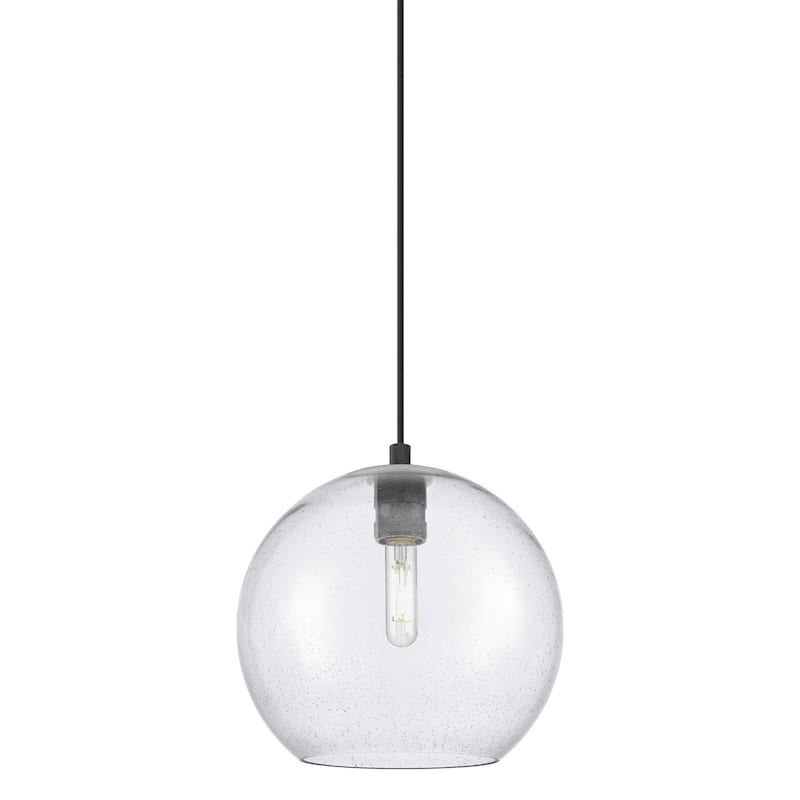 Innovations Lighting 434-1P-10-10 Crown Point Pendant Crown Point 10" - Matte Black / Seedy