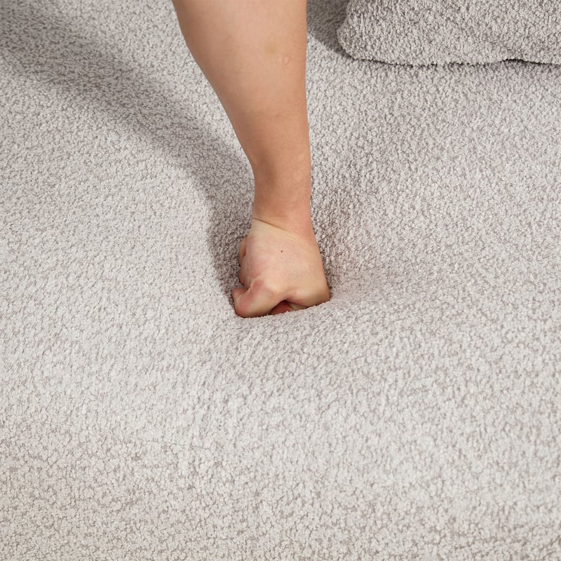 Frameless Sofa with Sponge Construction, ARC Armrests, No Assembly Required