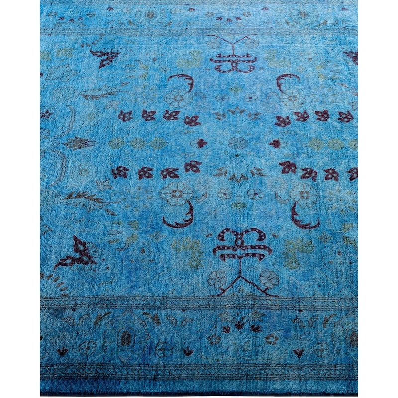 Fine Vibrance One-of-a-Kind Hand-Knotted Area Rug - Blue, 3' 1" x 5' 4" - 3' 1" x 5' 4"