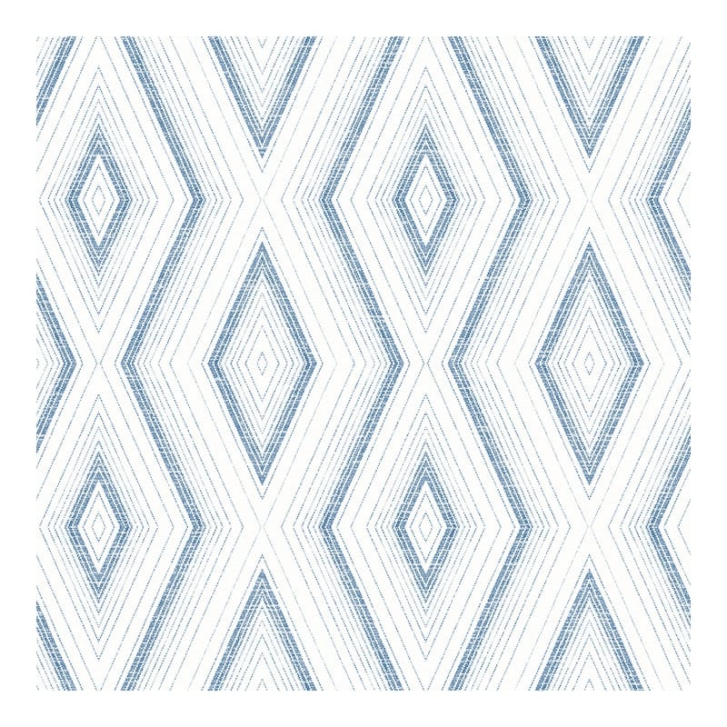 Chesapeake Santa Cruz Blue Geometric Wallpaper - 20.5 x 396 x 0.025