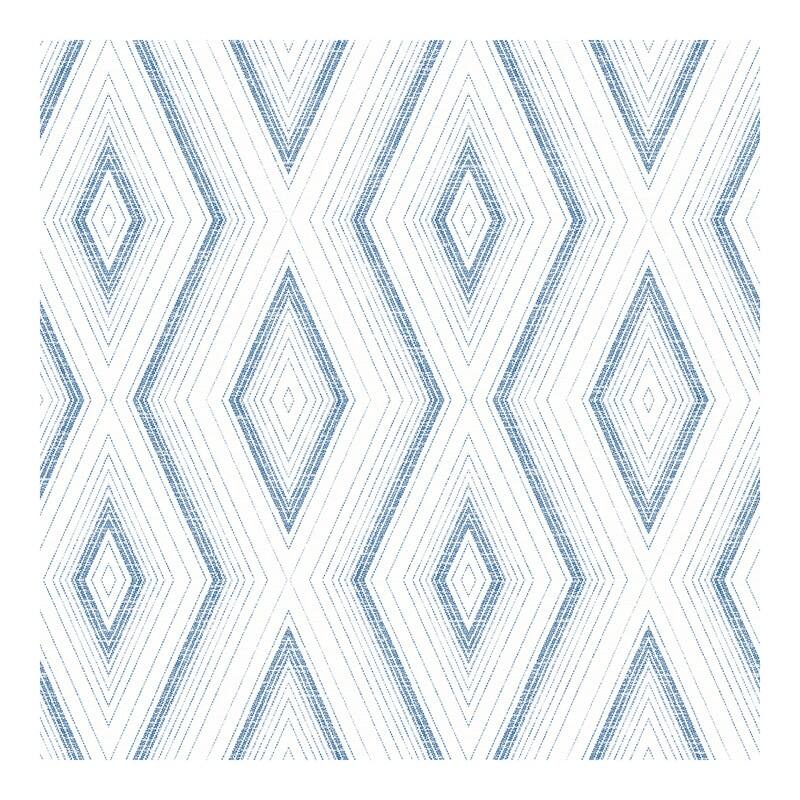 Chesapeake Santa Cruz Blue Geometric Wallpaper - 20.5 x 396 x 0.025