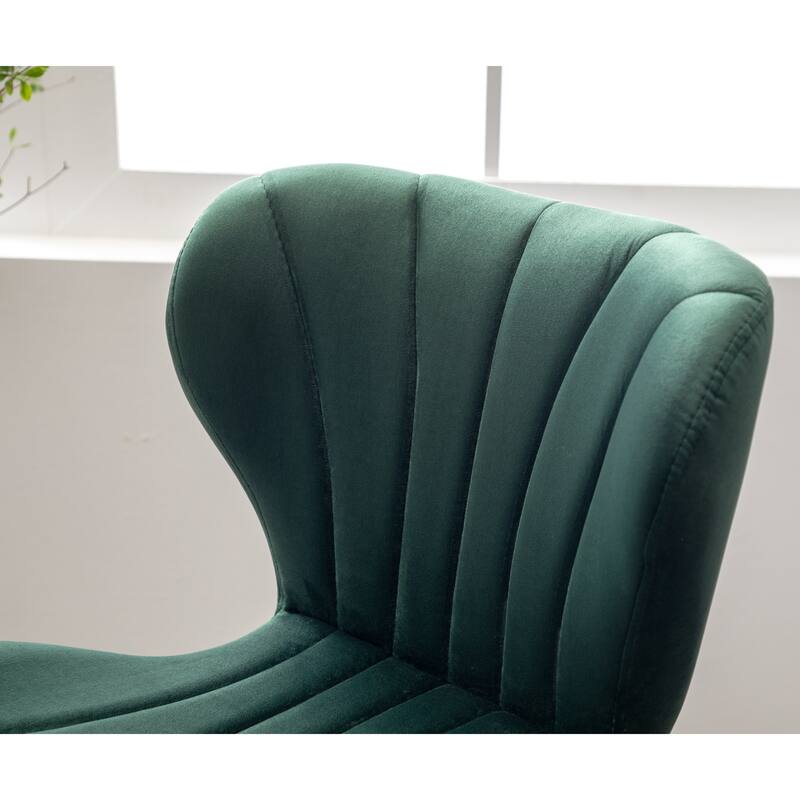 Set of 2 Adjustable Swivel Barstools with Upholstered Bucket Seats and Chrome Footrest.