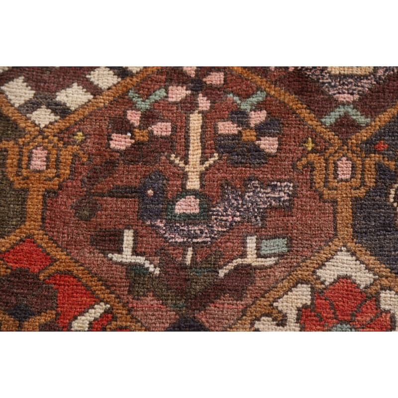 Bakhtiari Persian Vintage Area Rug Handmade Wool Carpet - 7'1"x 10'3"