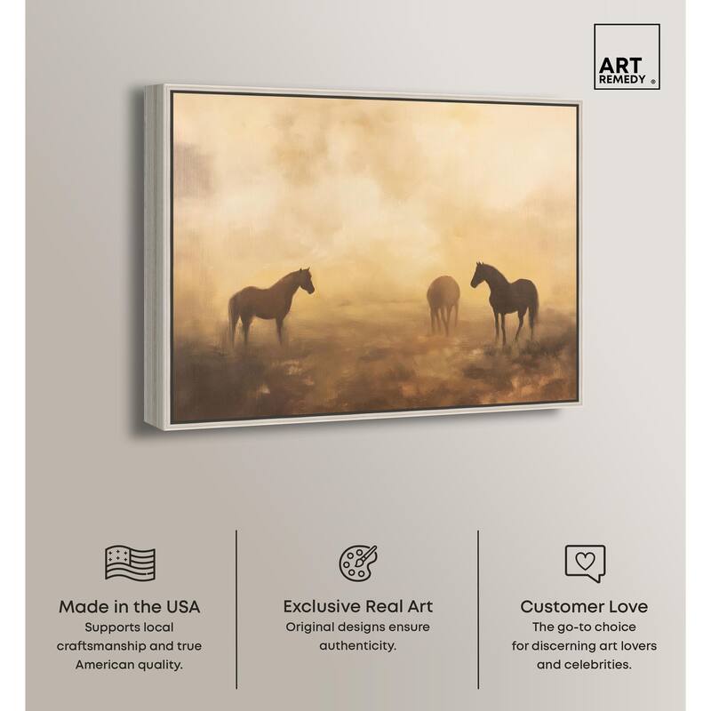 Equine Trio Canvas by Art Remedy