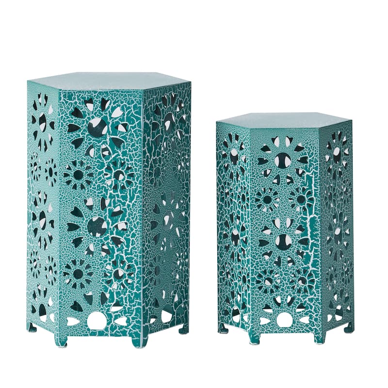 Eliana Outdoor 12-inch and 14-inch Nested Side Table Set by Christopher Knight Home