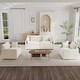 preview thumbnail 111 of 162, Cloud Chenille Upholstered Modular Sectional Sofa with DIY Combination Design White 2-Seater Sofa+Accent Chairs*2