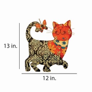 Shop Cat Black And Red Garden Decoration 12 X 1 X 13 Overstock