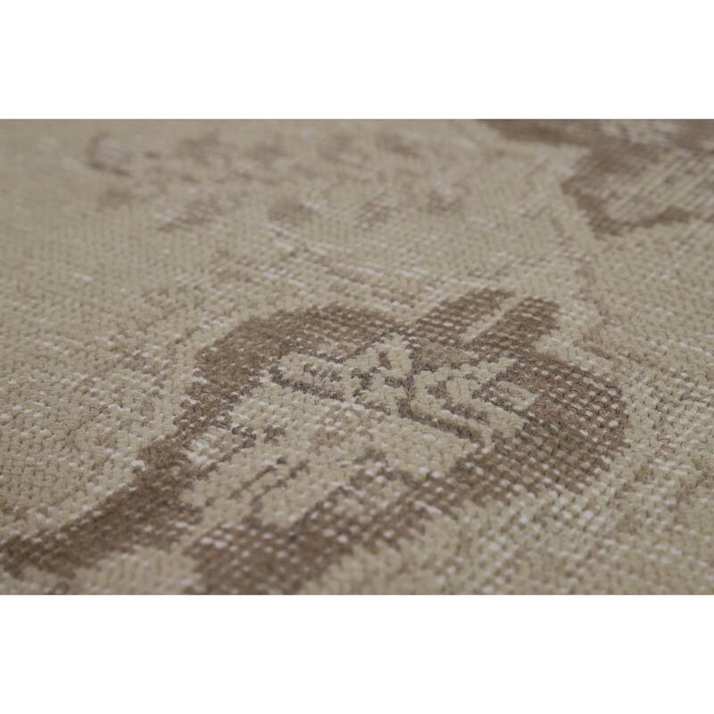 Distressed Tabriz Persian Area Rug Handmade Wool Carpet - 6'7"x 9'2"