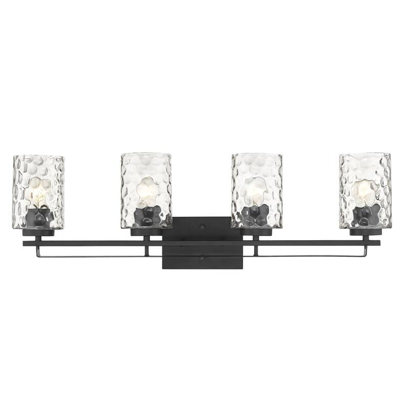 120 Voltage Transitional Flush Mount Vanity Light with Clear Glass Shade and Dimmable Hardwired Fixture
