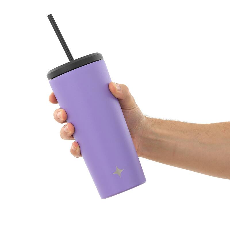 JoyJolt Vacuum Insulated Stainless Steel Tumbler with Flip Lid and Straw - 20 oz - 20 oz