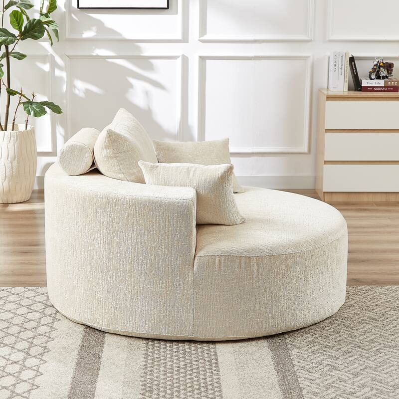 Comfortable Chenille Sponge Sofa for Various Rooms, No Assembly Needed