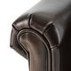 preview thumbnail 9 of 8, Leeds Brown Bonded Leather Club Chair by Christopher Knight Home