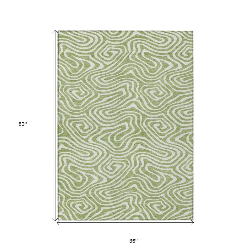 HomeRoots Abstract Transitional Rectangle Outdoor Rug