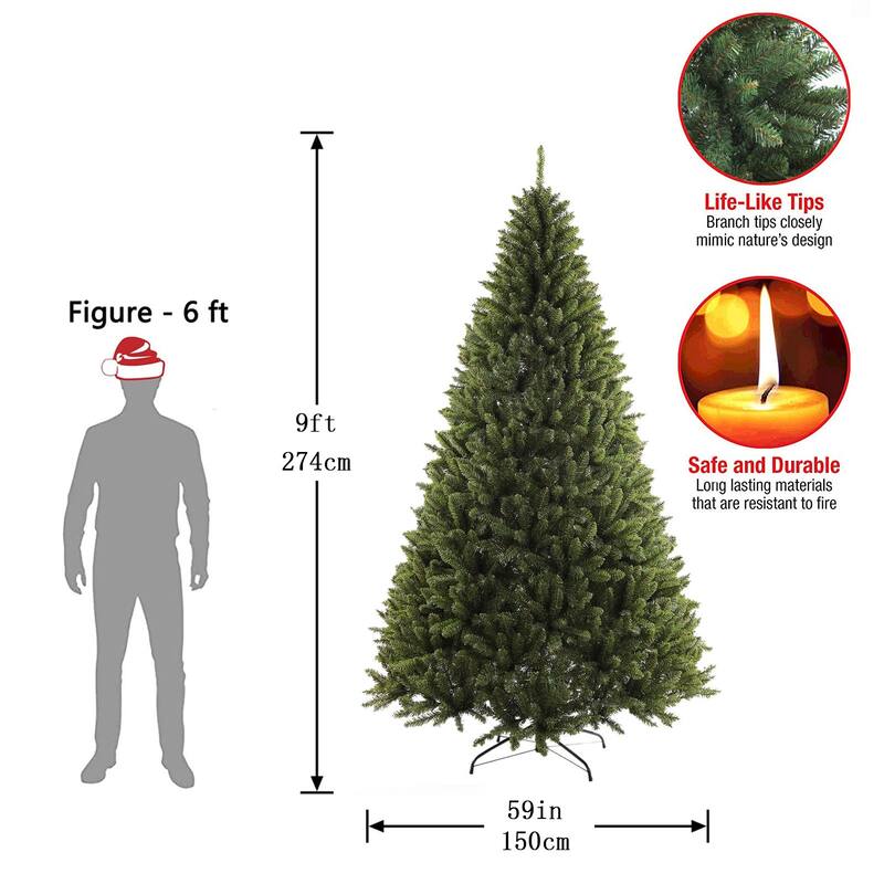 Christmas Tree Artificial Full Xmas Trees with Foldable Base