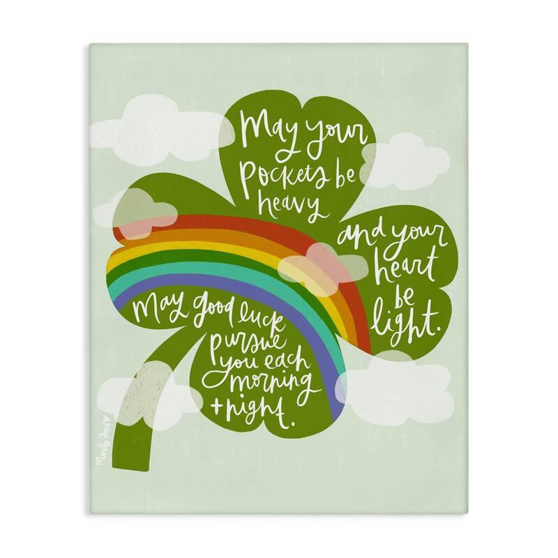 Stupell Uplifting Good Luck Rhyme Canvas Wall Art Design By Mandy Ford Art + Illustration - 16 x 20