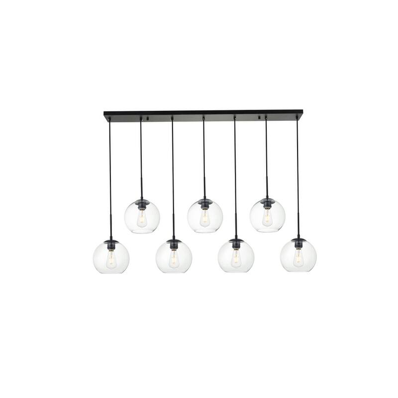 7-Light 54 inch Pendant with Clear Glass