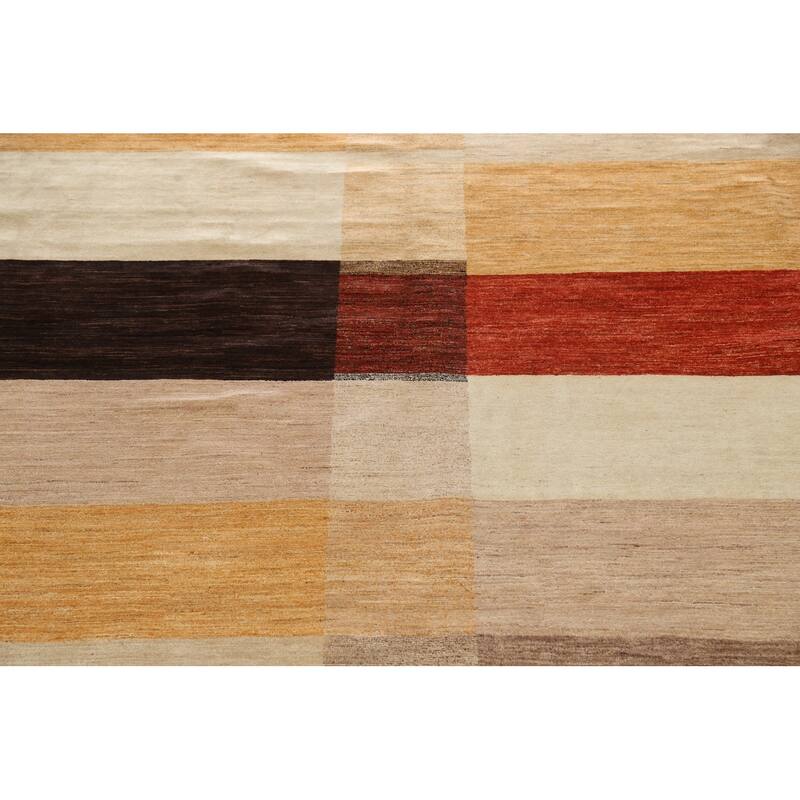 Geometric Gabbeh Kashkoli Oriental Area Rug Wool Handmade Carpet - 12'1" x 18'4"