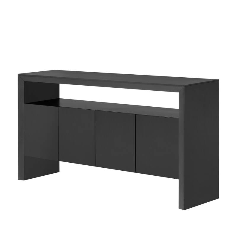 Modern Minimalist Sideboard, Entryway Cabinet, Media Cabinet with Open Shelves, for Living Room, Hallway and Dining Room