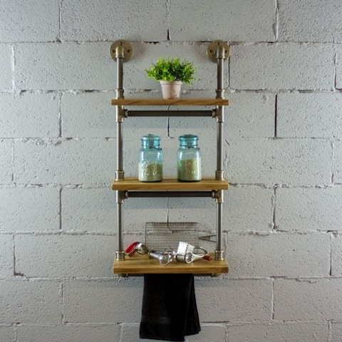 Juneau Farmhouse Industrial 3 Tier 18", 24" & 30" Wide Etagere