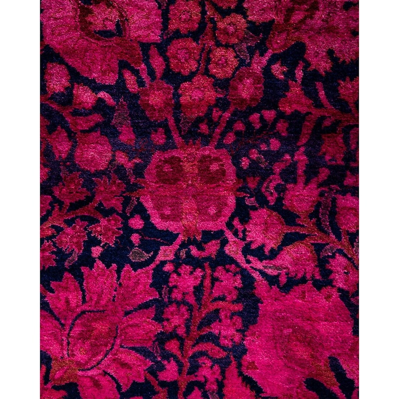 Contemporary Overdyed Wool Hand Knotted Area Rug - 6' 0" x 9' 0"