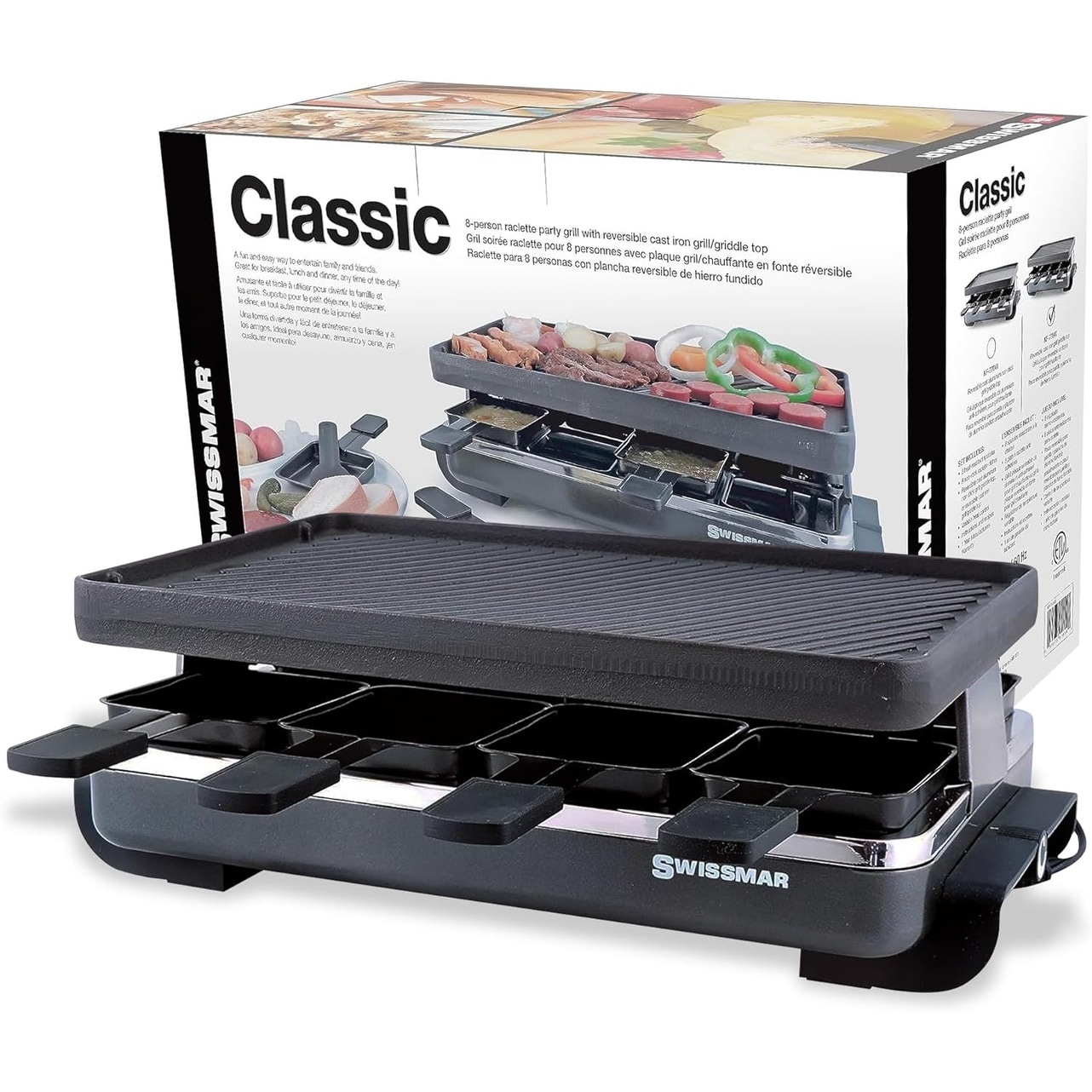 Swissmar Classic 8 Piece Raclette Cast Iron Top