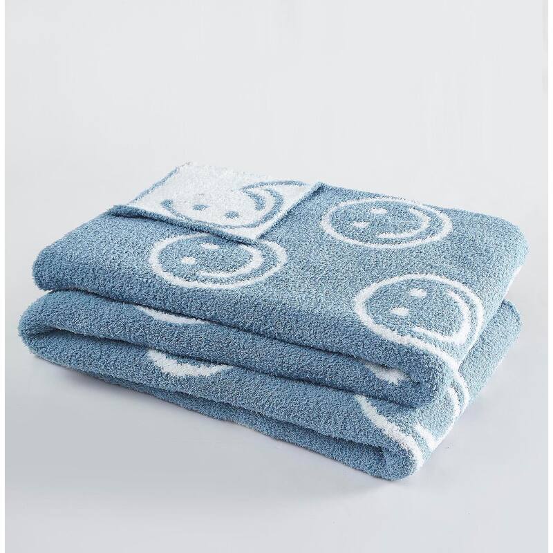Truly Soft Cozy Smiley Reversible 50x70 Throw