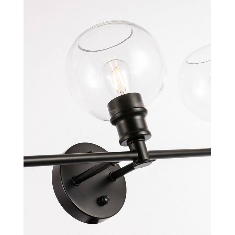 Camille 5-Light Clear Glass Wall Sconce