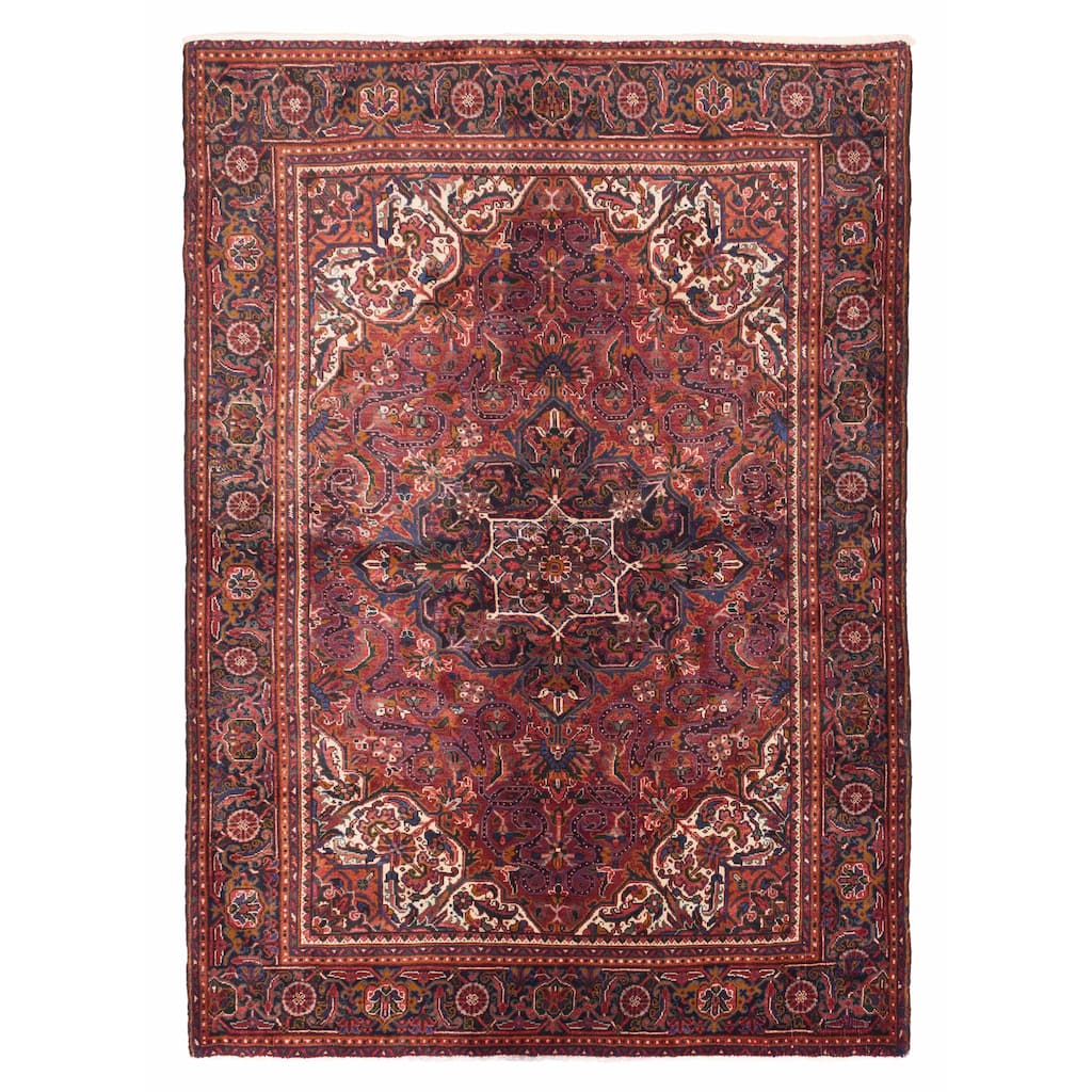 ECARPETGALLERY Hand-knotted Sarabi Dark Red Wool Rug - 6'9 x 9'6