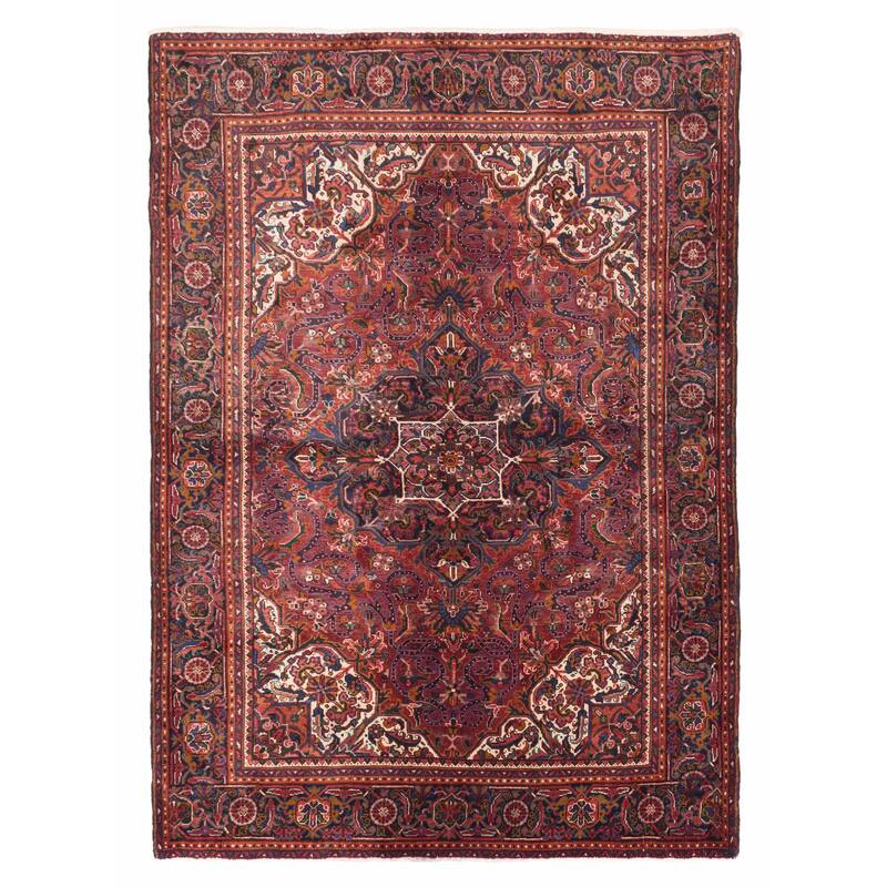 ECARPETGALLERY Hand-knotted Sarabi Dark Red Wool Rug - 6'9 x 9'6