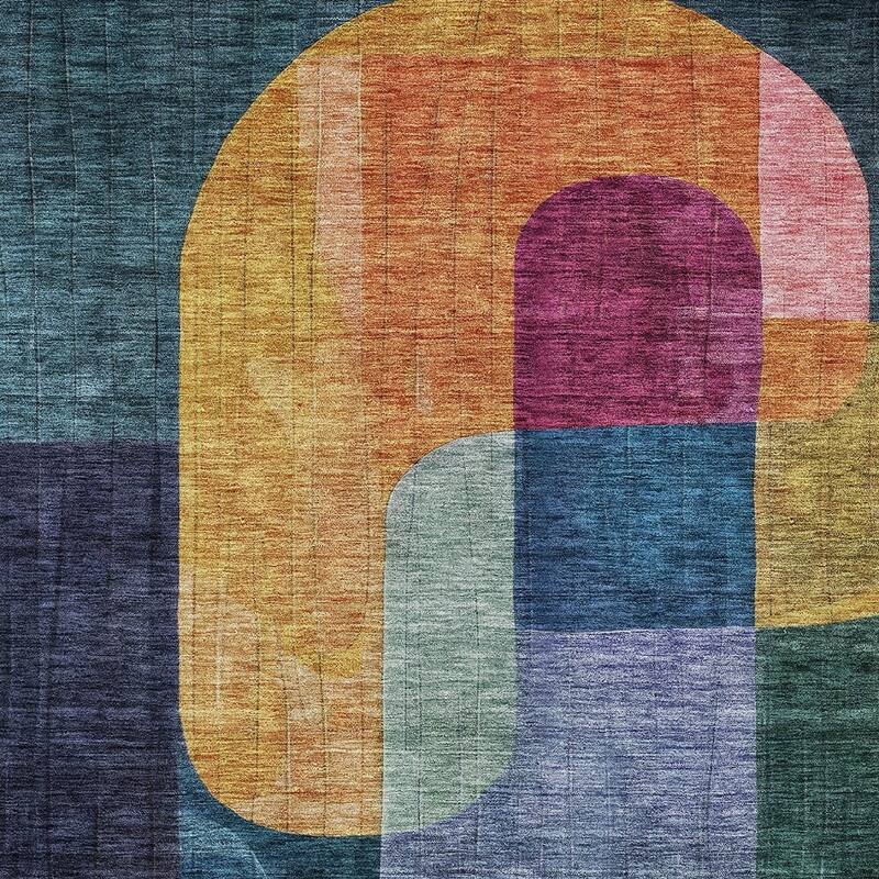 HomeRoots Abstract Transitional Rectangle Outdoor Rug