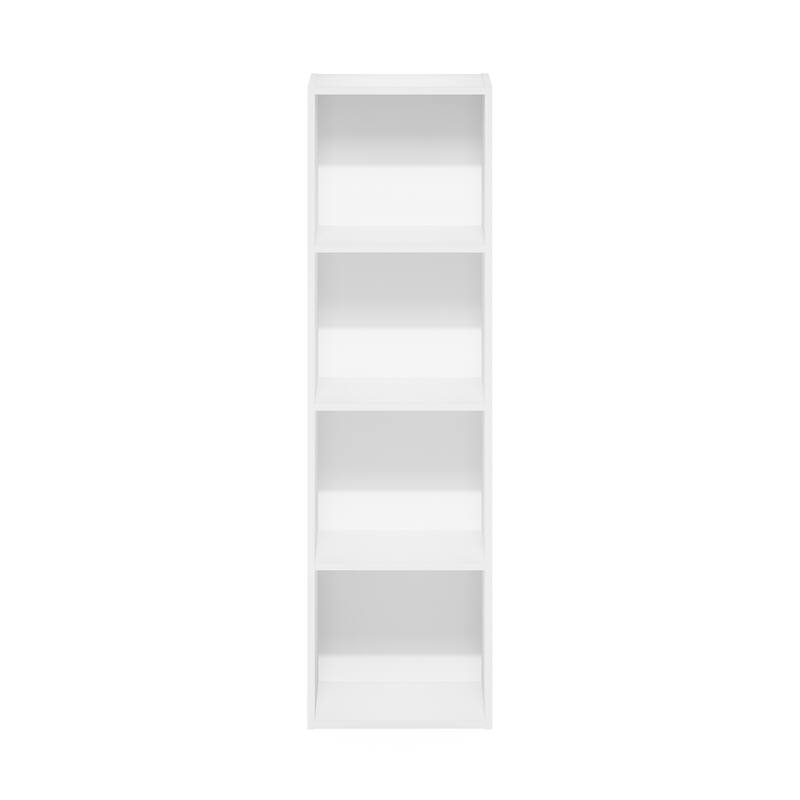 Furinno Pasir 4-Tier Open Shelf Bookcase - White