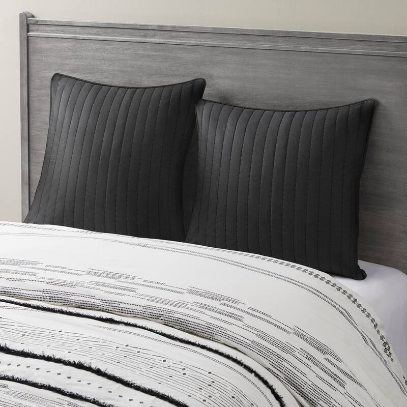 INK+IVY Camila Cotton Quilted Euro Sham