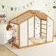 preview thumbnail 4 of 8, Costway Twin Size Climbing Bed, 2-in-1 Montessori Floor Bed with