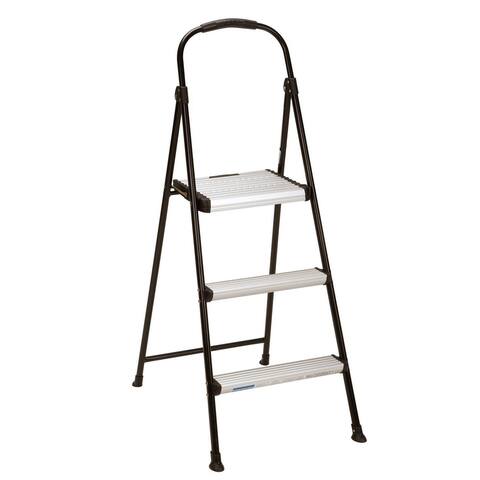 COSCO Three-Step Folding Step Stool with Rubber Hand Grip - 3 Step