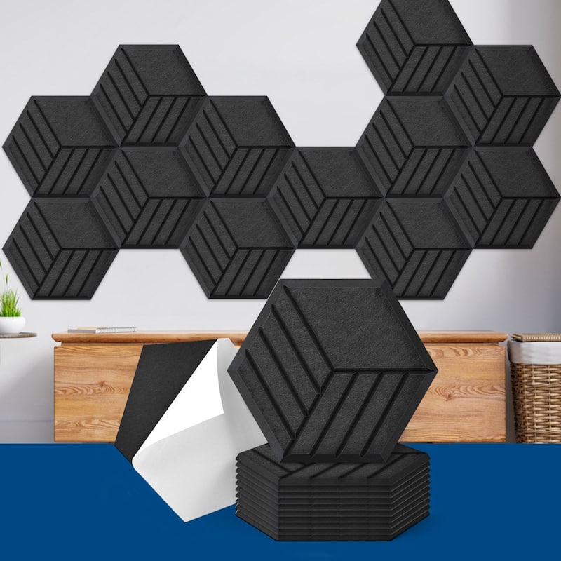 Art3d 2 Wood Slat Acoustic Panels For Wall And Ceiling - 3D Fluted Sound Absorbing Panel With Wood Finish - Oak Covering 1.44