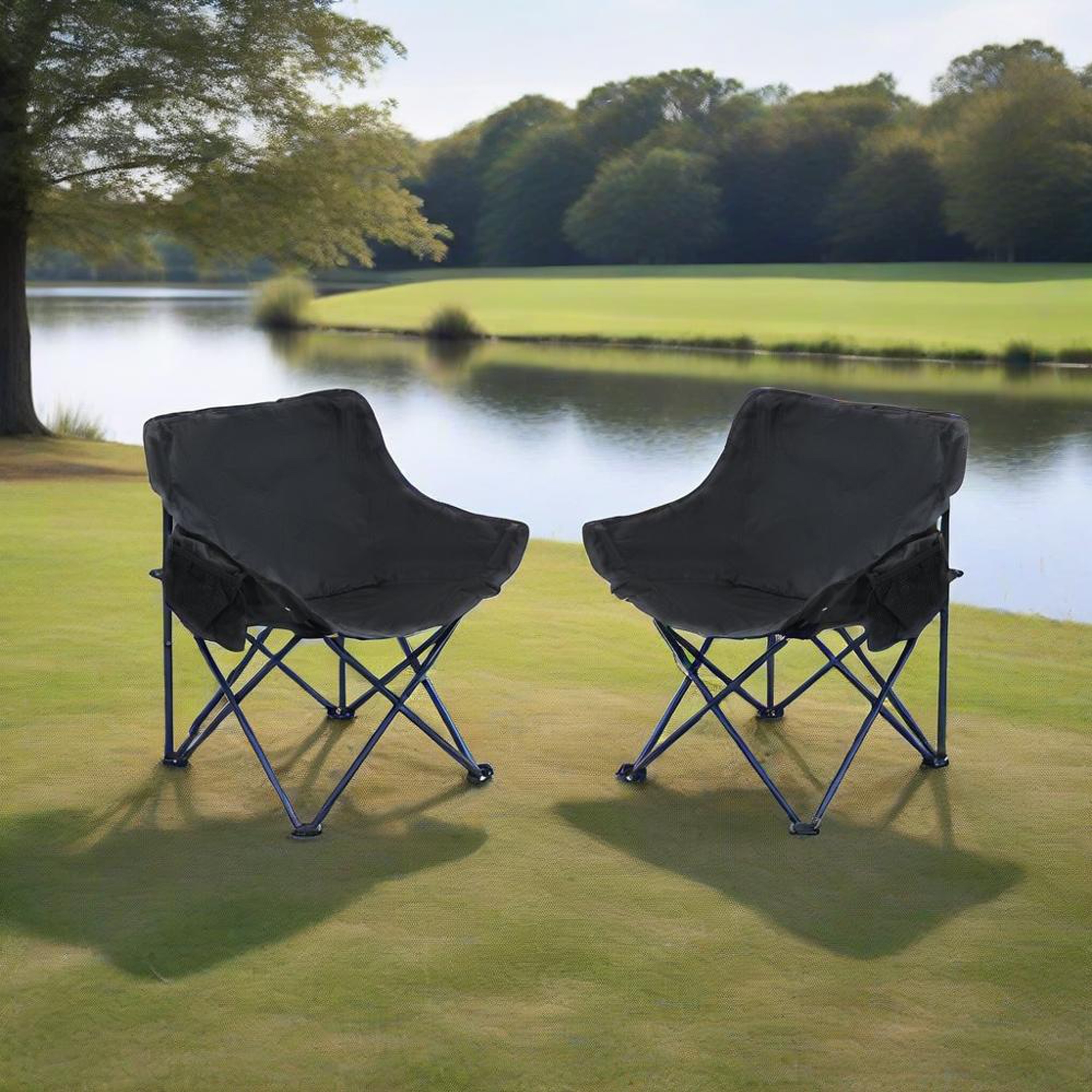 2PcS Outdoor camping chairs Folding/Portable, carry Bag