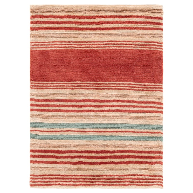 SAFAVIEH Hand-Knotted Tibetan Birghild Wool Rug - 2' x 3' - Red/Blue - 2' x 3'