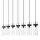 preview thumbnail 1 of 9, Z-Lite 7002P5-7L Fontaine 7 Light 57" Wide Linear Chandelier Matte Black