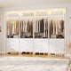 preview thumbnail 26 of 81, Cimly Closet System with Wood Drawers and Hanging Rods, Organizer Wardrobe for Walk-in and Reach-in Closet