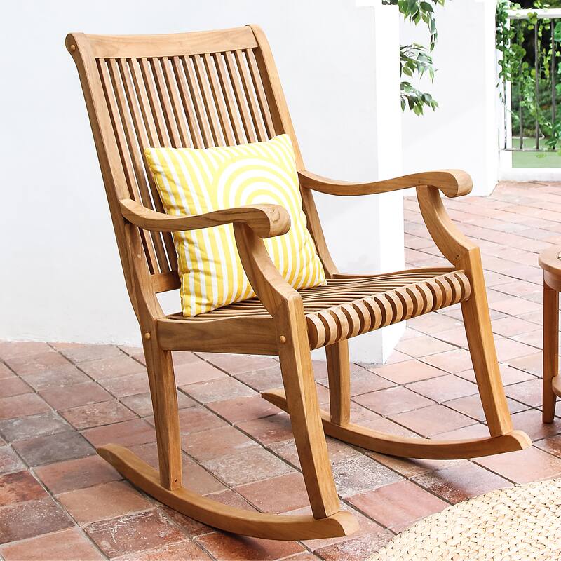 Cambridge Casual Chara 3-piece Teak Outdoor Rocking Chair Chat Set