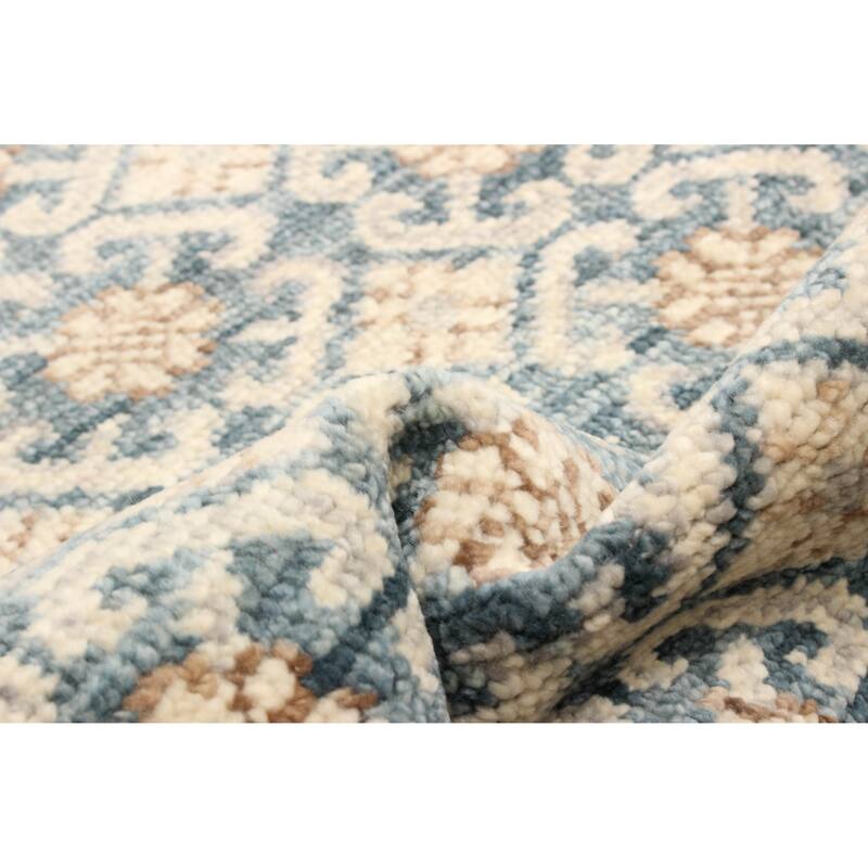 ECARPETGALLERY Hand-knotted Mystique Dark Teal Wool Rug - 2'5 x 7'9