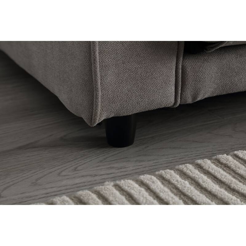 Space-Saving 3 Fold Sofa Bed - Velvet Linen Futon Couch with Pull-Out Bed, Perfect for Small Living Areas