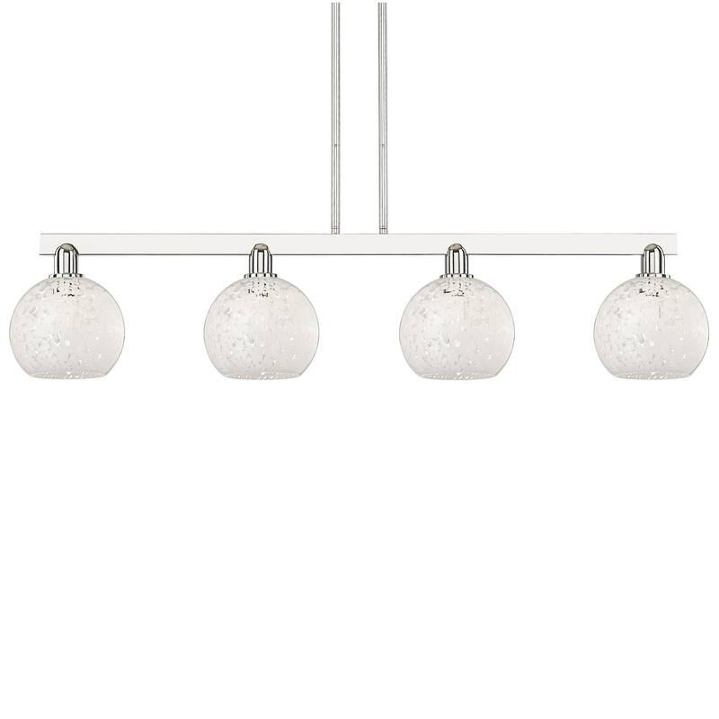Innovations Lighting 716-4I-11-51 White Mouchette Linear White - Polished Nickel / White Mouchette
