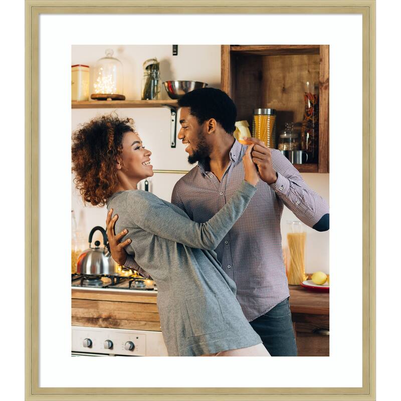 Lucie Black Framed Picture Frame, Photo Frame - 20x24 Matted White 16x20 - Lucie Champagne