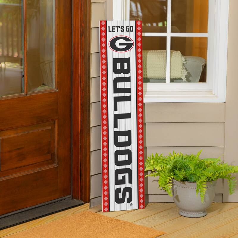 47" Double Sided Seasonal Porch Leaner, University of Georgia - 47" x 11.25"