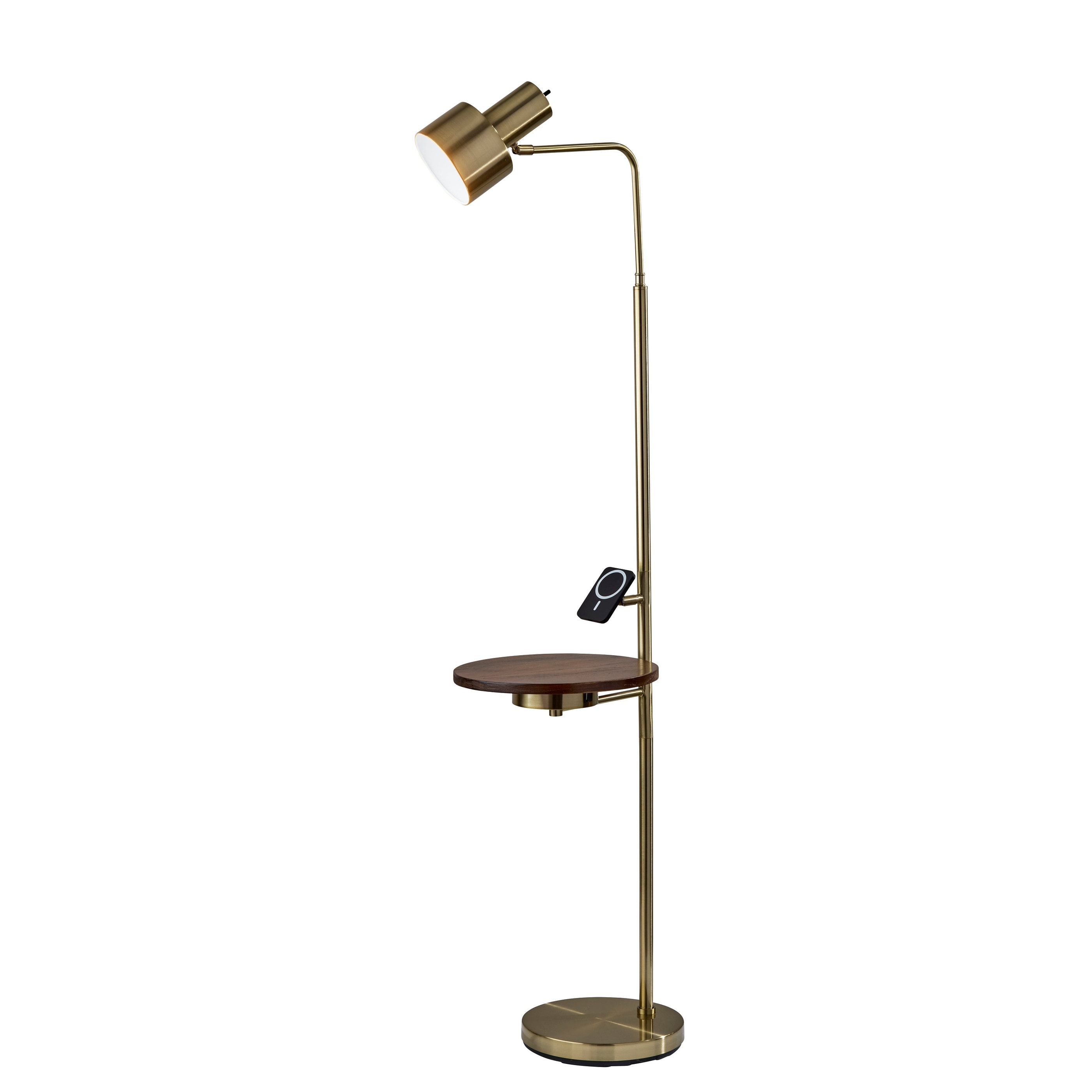 ADESSO Rowe Wireless Charging Task Floor Lamp w. Table