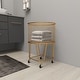 preview thumbnail 23 of 52, CosmoLiving by Cosmopolitan Industrial Iron Rolling Storage Basket Cart - 17 x 17 x 25