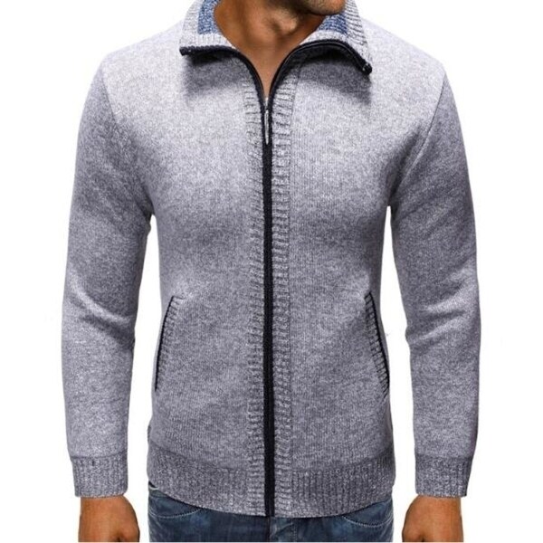 mens zip up fleece cardigan