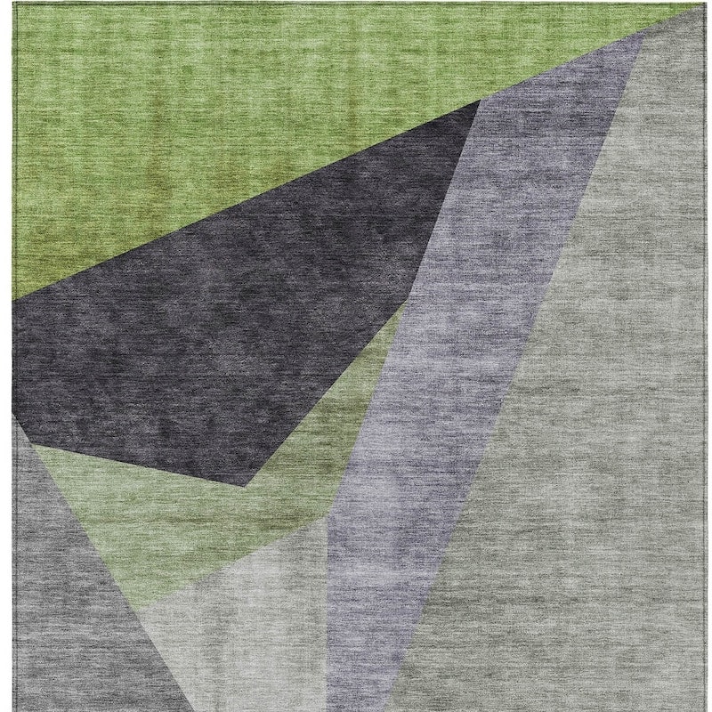 HomeRoots Abstract Transitional Rectangle Outdoor Rug