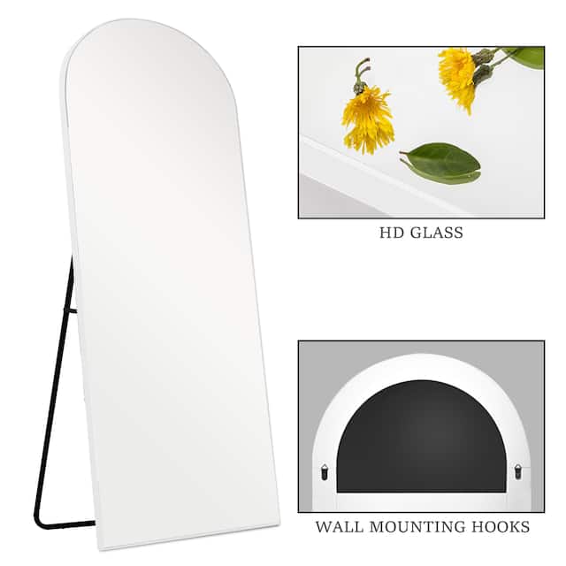 Arched Top Full-length Freestanding/ Leaning/ Hanging Wall Mirror